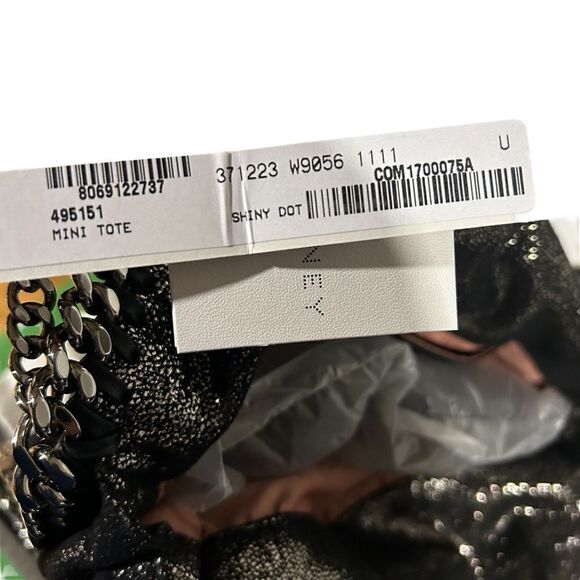 Revolve Stella McCartney TINY FALABELLA SHINY DOT BLACK Mini Bag - Picture 7 of 8